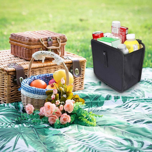 1.85 Gallon Hanging Car Trash Can Waterproof Litter Garbage Bag Organizer